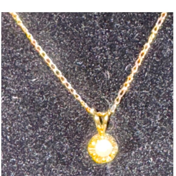 Cellini Sterling Gold Vermeil Necklace Cultured Pearl Pendant 15" NEW in Box - Picture 9 of 11